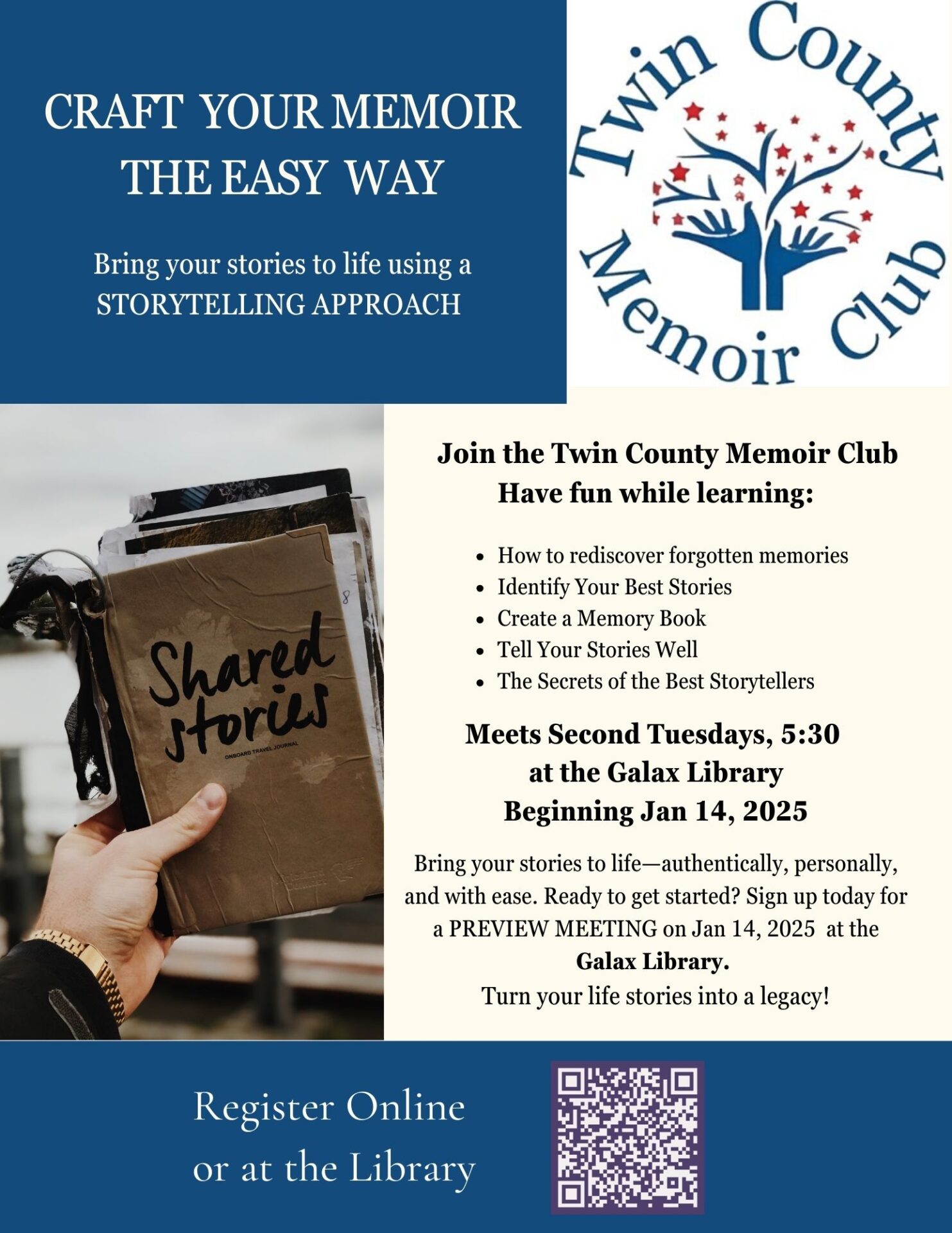 Twin County Memior Club at the Library