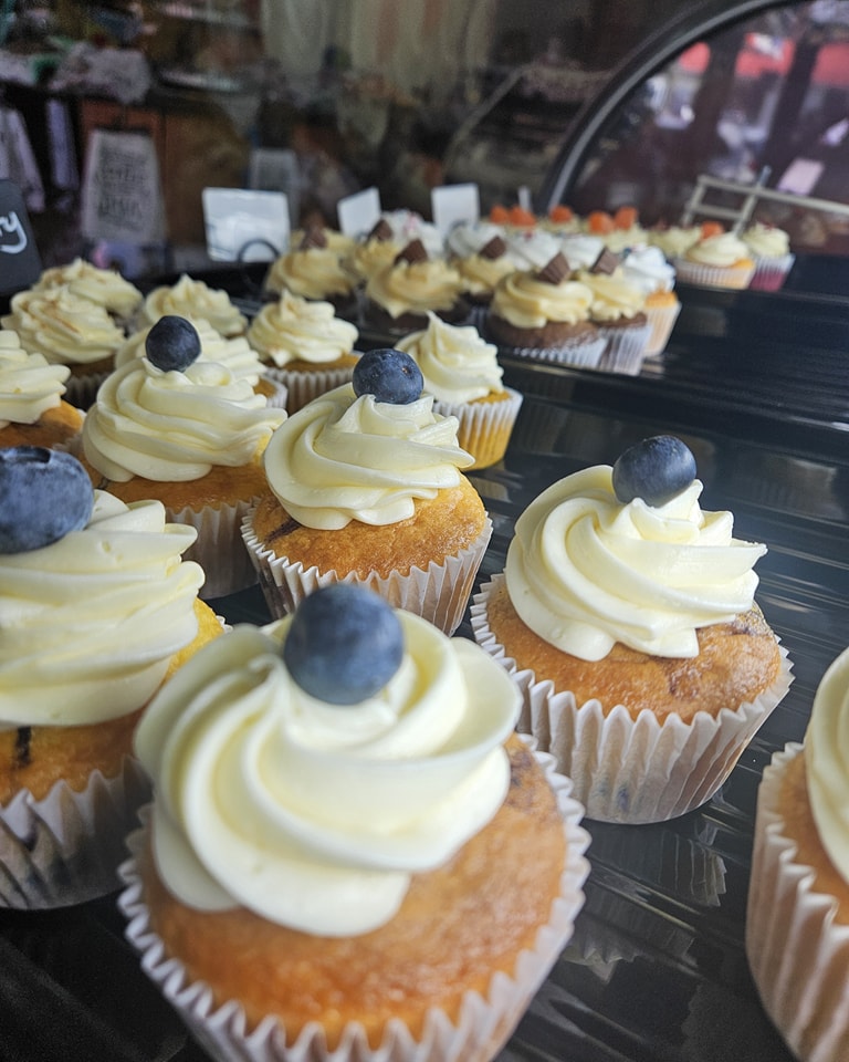 Lemon blueberry cupcakes at the Galax Cakery