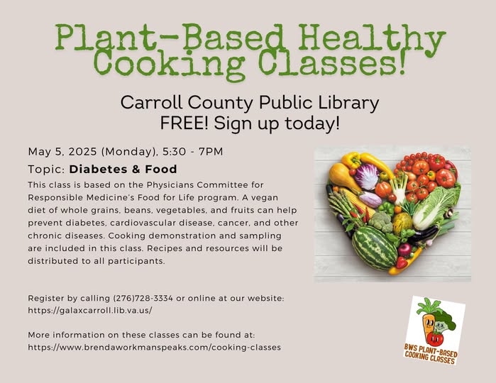 Plant-Based Healthy Cooking Class