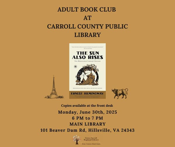 Adult Book Club at Carroll County Public Library