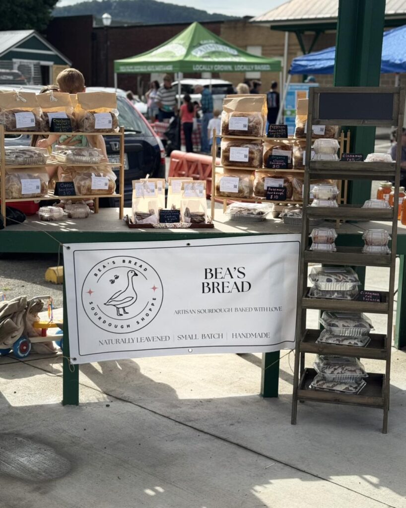 bea's bread at the Galax Farmer's Market