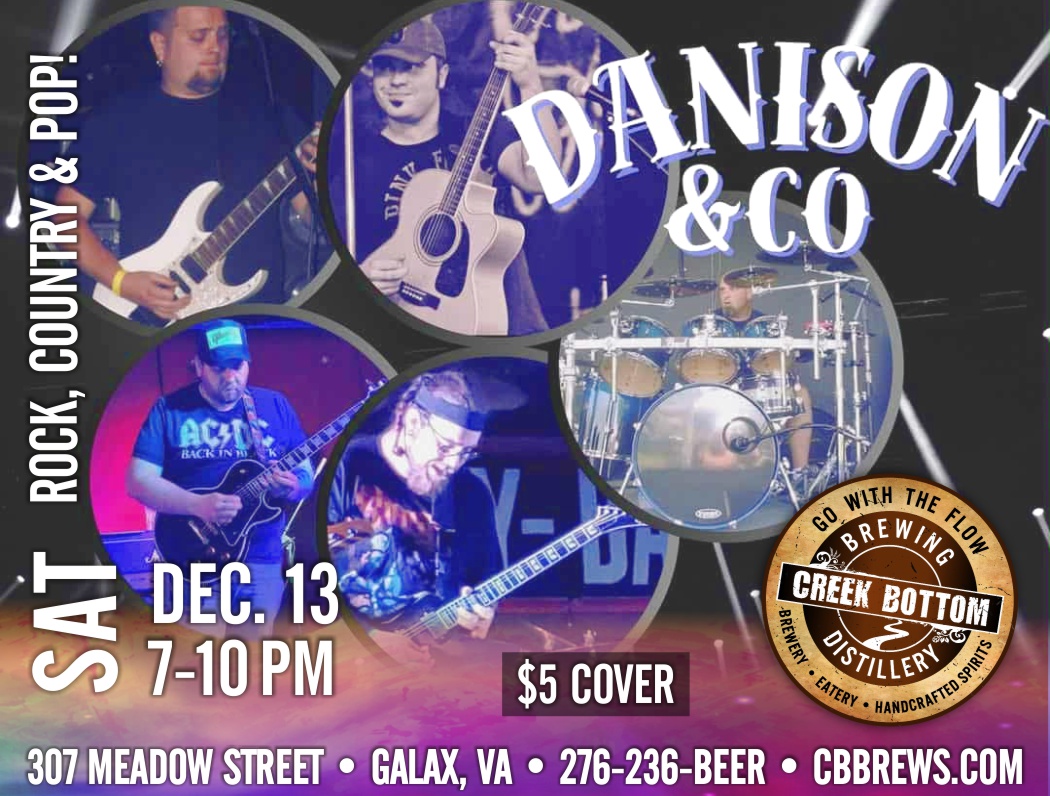 Danison & Co. Onstage at Creek Bottom Brewing