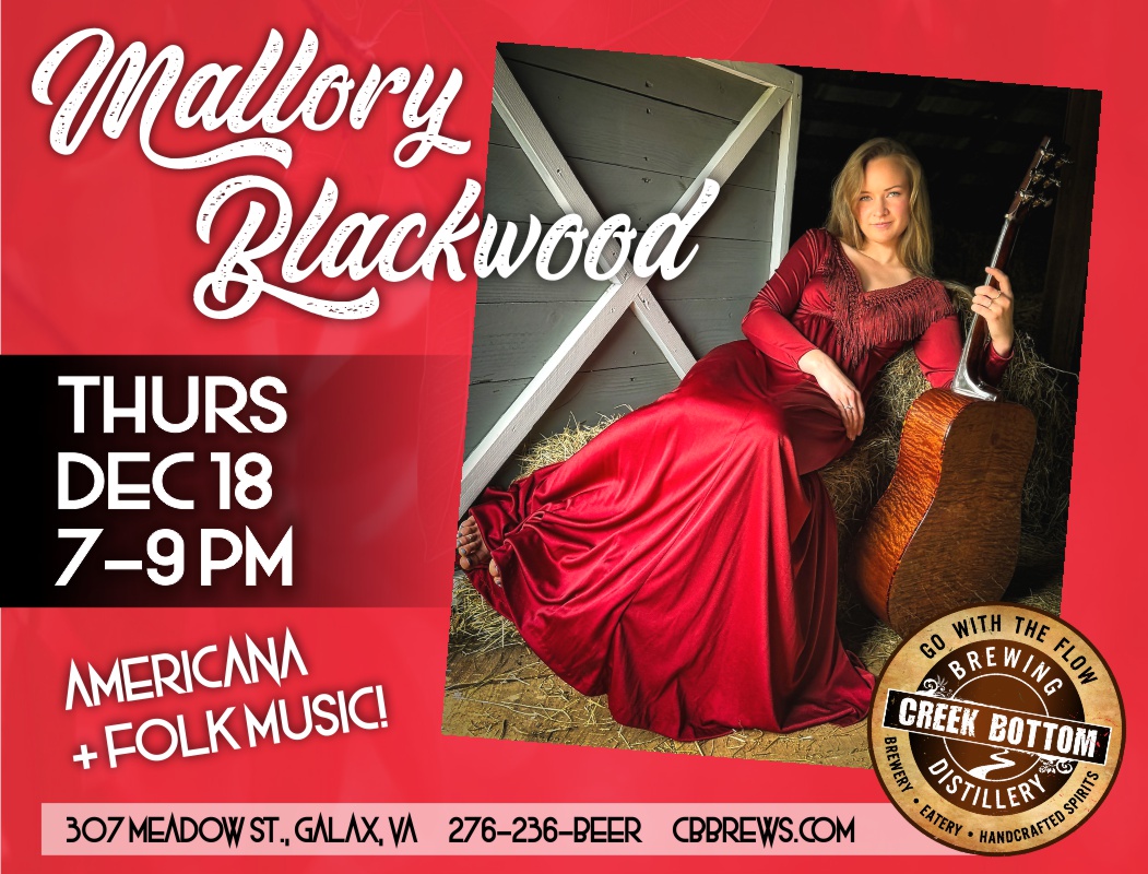 Mallory Blackwood w/ Americana & Folk at Creek Bottom!