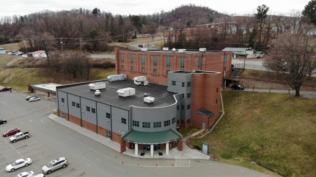 Galax Recreation Center located within Felts Park in Galax, Virginia