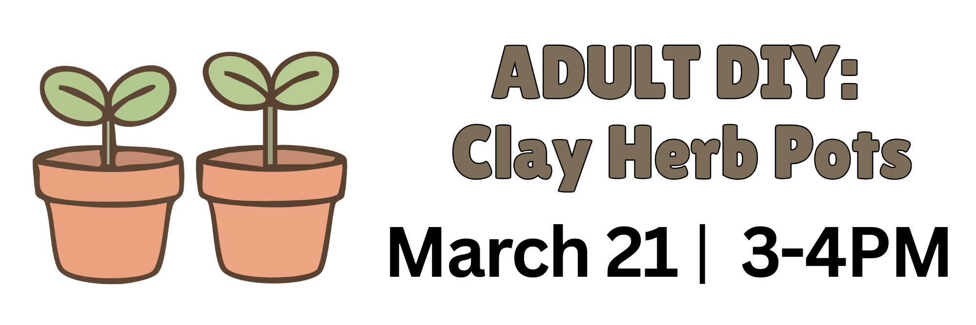 Adult DIY: Clay Herb Pots