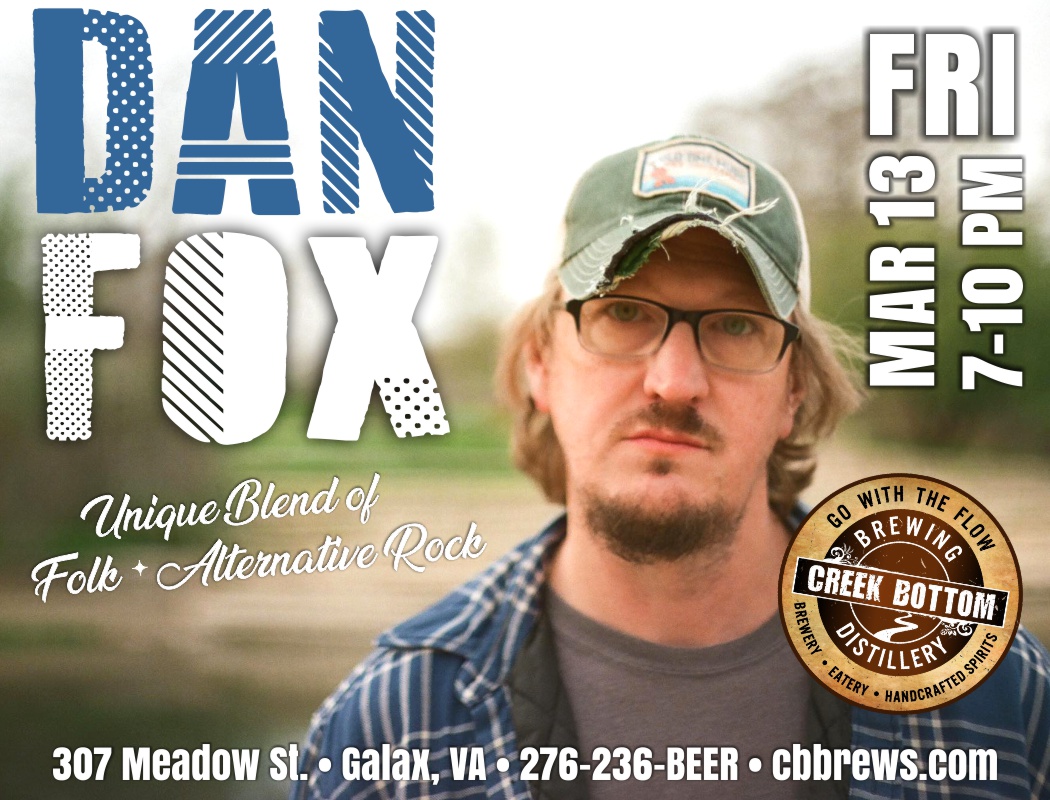 Dan Fox Live at Creek Bottom Brewing!