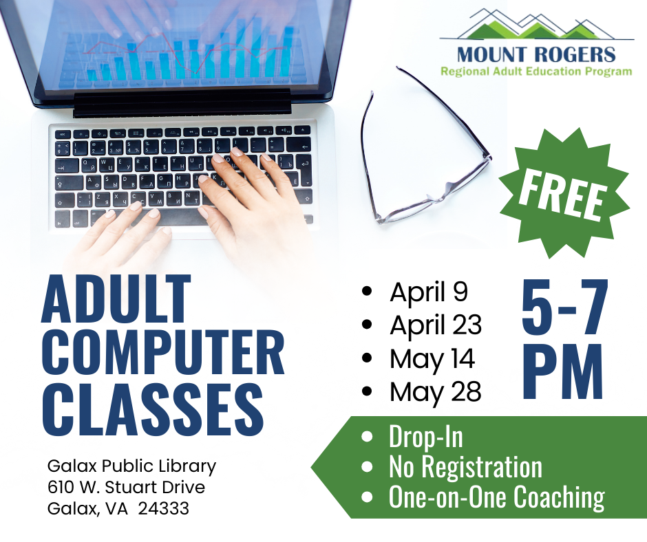 Adult Digital Literacy Drop-In Classes