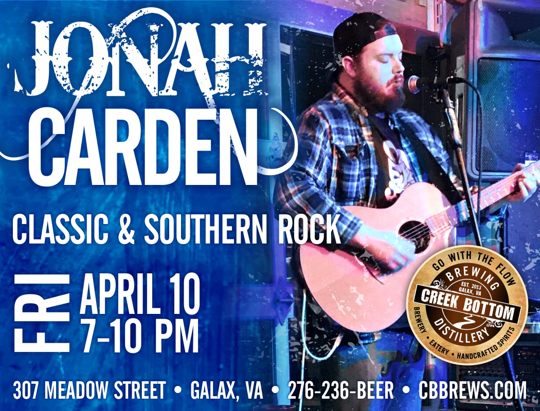 Jonah Carden Onstage at Creek Bottom!