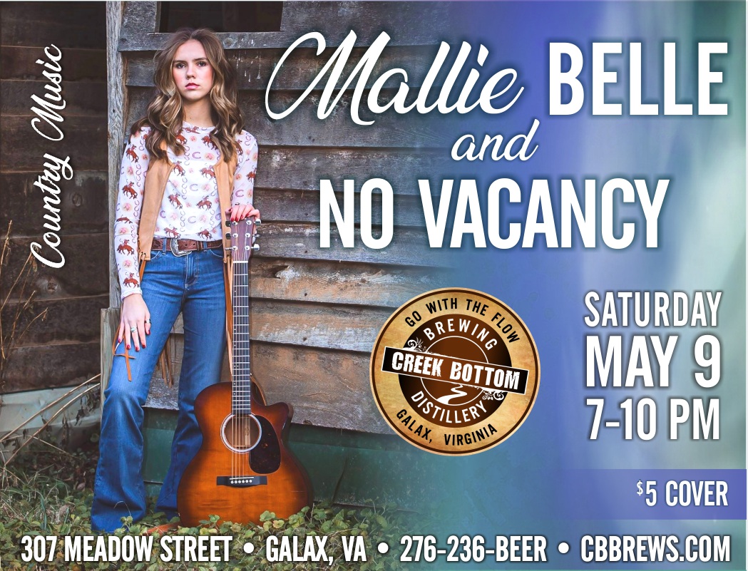 Mallie Belle & No Vacancy at Creek Bottom Brewing
